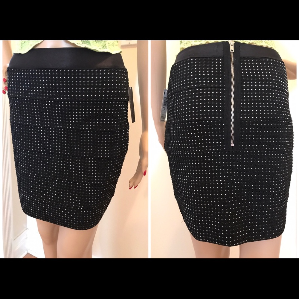 NWT Size XS – Sparkly Black Bodycon Mini Skirt